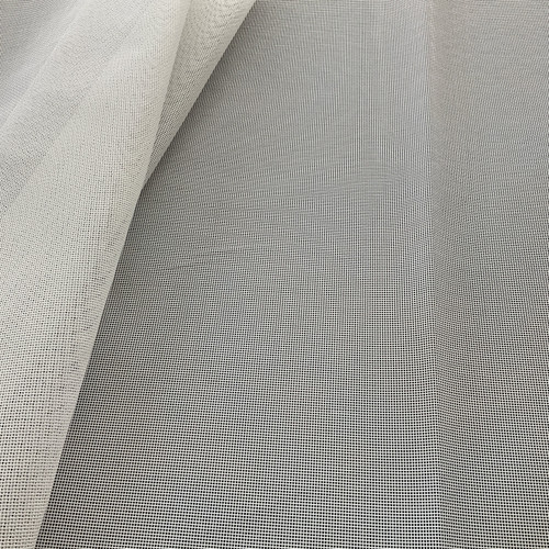 SALE Satin Stripe Mesh Lace Fabric 5926 White, by the yard