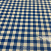 Oilcloth Gingham Blue | Heavyweight Oilcloth Fabric | Home Decor Fabric | 47" Wide