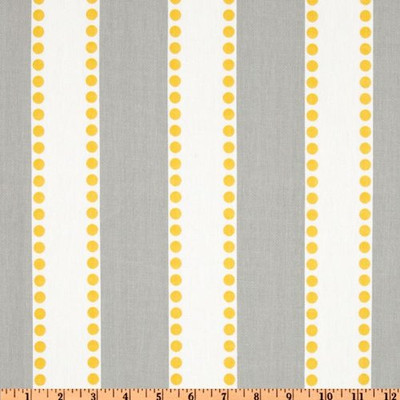 Premier Prints Lulu Stripe Twill Storm/Yellow | Lightweight Twill Fabric | Home Decor Fabric | 54" Wide