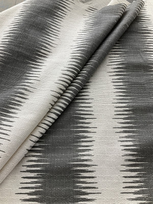 Premier Prints Jiri Stripe Nova Grey/Birch | Heavyweight Barkcloth Fabric | Home Decor Fabric | 54" Wide