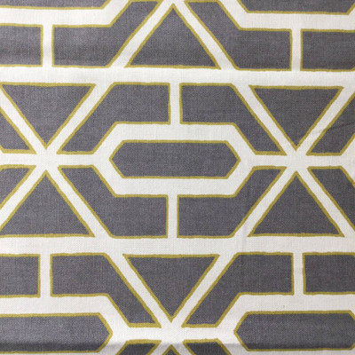 2.8 Yard Piece of Modern Geometric Gray / Green / Beige | Home Decor Fabric | Drapery | 54 Wide |