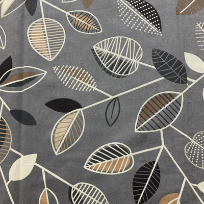 Covington Carson | Urban Grey | Printed Cotton Drapery Fabric | 54" Wide |