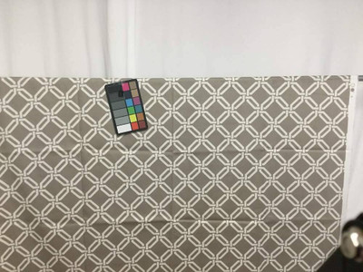 2 Yard Piece of Geometric Lattice in Taupe Upholstery / Drapery Fabric | Braemore | 54 W | BTY