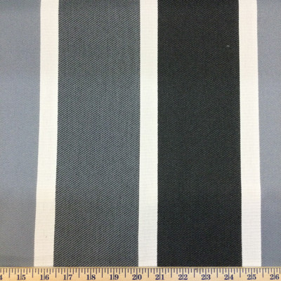 2.5 Yard Piece of Stripes in Gray / Black / Off White | Isleworth Stripe in Smoke by BELLA-DURA | Indoor / Outdoor Fabric | WATER RESISTANT | 54" Wide | BTY