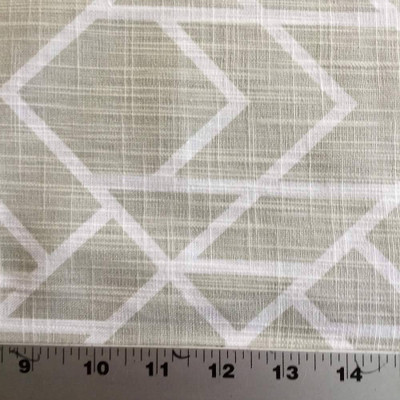 3 Yard Piece of Alpine Geometric in Beige / White | Premier Prints | Home Decor Fabric | 54 Wide