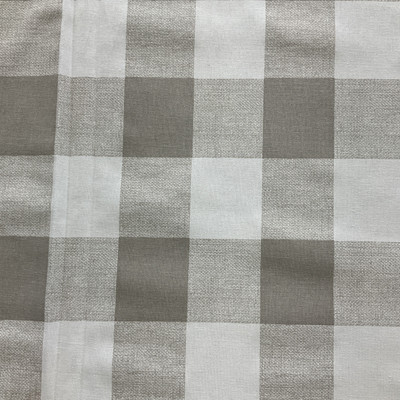 2.75 Yard Piece of Premier Prints Anderson Check Ecru | Medium Weight Duck Fabric | Home Decor Fabric | 54" Wide