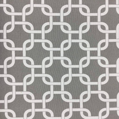 2 Yard Piece of Gray and White Geometric Printed Upholstery / Drapery Fabric | BTY | 54"W | PREM076-REM3