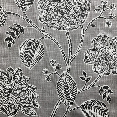 Skyward in Thunder | Home Decor Fabric | Large Scale Floral in Grey | Kaufmann | Medium Weight | 54" Wide | By the Yard