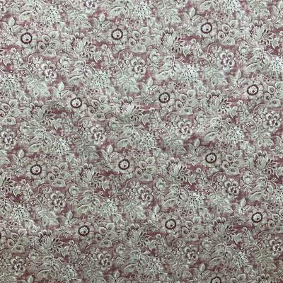 Miss Kitty in Brick by Joseph Woods | Home Decor Fabric | Tan Red Floral | Braemore Textiles | 54" Wide | By The Yard