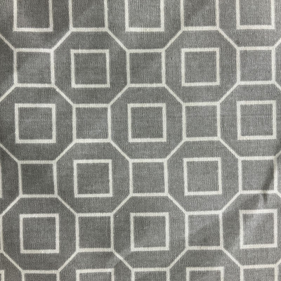 Soho in Silver | Home Decor Fabric | Geometric in Grey / Off White | Kaufmann | Medium Weight | 54" Wide | By the Yard