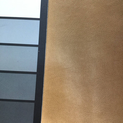 1 Yard Piece of Faux Leather Vinyl Fabric | Tan Lightly Textured | Upholstery / Bag Making | 54 Wide