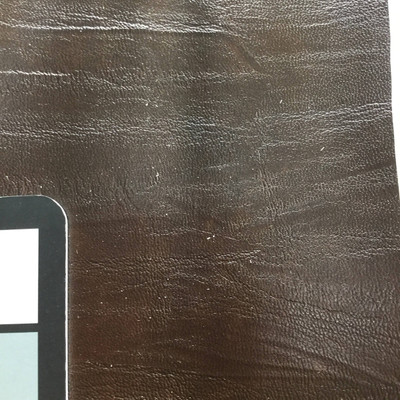 1 Yard Piece of Faux Leather Vinyl Fabric | Dark Brown Woodgrain Texture | Felt-Backed | Upholstery / Bag Making | 54 Wide