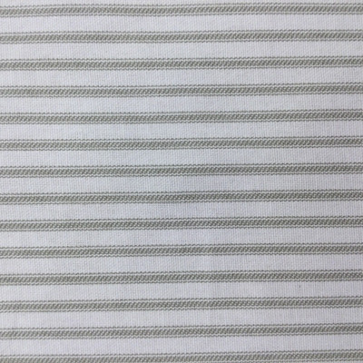 3.5 Yard Piece of Grey on Ivory Ticking Stripes | Home Decor  / Drapery Fabric | 100% Cotton | 54" Wide | By the Yard