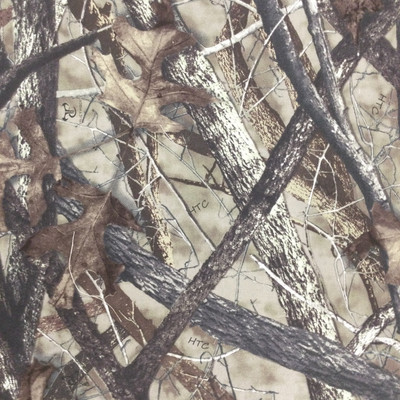 2.75 Yard Piece of Tree Camouflage in Taupe / Brown / Green | Home Decor Fabric | Cotton | 60 Wide | By the Yard