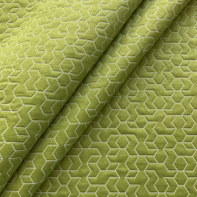 Tangram in Key Lime | Upholstery Fabric | Lime Green Quilted Geometric | Commercial Grade / High Performance | 54" Wide | By the Yard