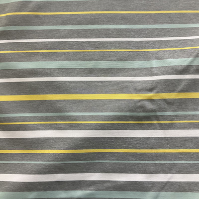 Rail in Frost | Upholstery Fabric | Green Yellow Taupe Stripes | 54" Wide | By the Yard