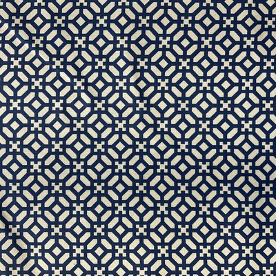 In the Frame in Bluejay | Home Decor Fabric | Blue White Lattice | P/K Lifestyles | 45" Wide | By the Yard