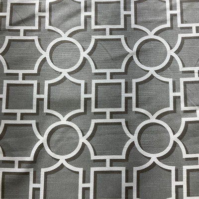 Vreeland in Brindle | Home Decor Fabric | Grey White Lattice | Robert Allen | 54" Wide | By the Yard