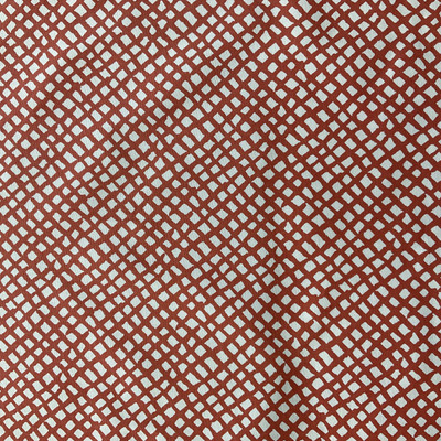 Sea Grid in Coral | Home Decor Fabric | Red White | Golding Fabrics | 54" Wide | By the Yard