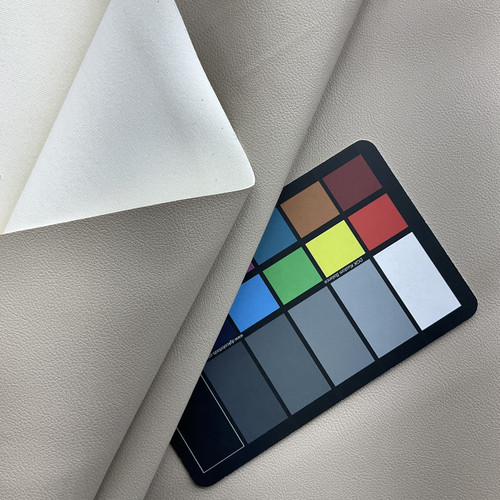 Circuit in Parchment | Faux Leather Upholstery Vinyl Fabric | Light ...
