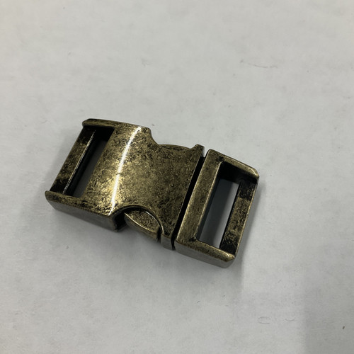 .5 inch Side Release Lock | Metal Distressed Brass | Use for Bags / Dog ...