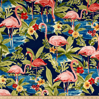 2 Yard Piece of Waverly Sun N Shade Flamingoing Lagoon | Medium Weight Outdoor Fabric | Home Decor Fabric | 54" Wide