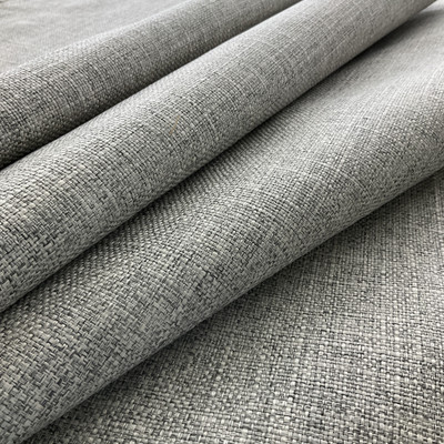 2.5 Yard Piece of Basketweave Backed Upholstery Turbo Solid Ash | Medium/Heavyweight Basketweave, Woven Fabric | Home Decor Fabric | 54" Wide