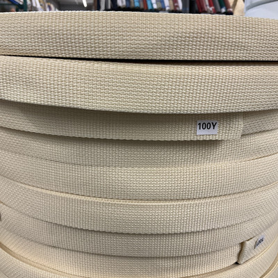 1 Inch Natural Polyester Webbing / binding / Bag Strap | By The Yard