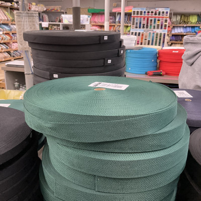 1.5 Inch Hunter Green Lightweight Woven Polypropylene Webbing | Bag Strapping | Edging