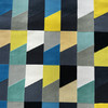 Lucio in Capri | Upholstery Fabric | Geometric in Yellow / Blue / Grey / Black | Emanuela Frattini Magnussen | Heavy Weight | 54" Wide | BTY