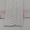 #10 WHITE  MARINE / OUTDOOR ZIPPER MOLDED CHAIN | BY THE YARD