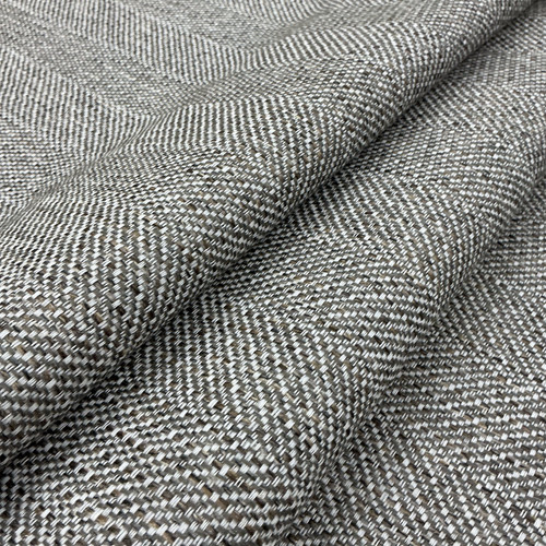Herringbone Tweed in Grey / Brown | Upholstery Fabric | Heavyweight ...