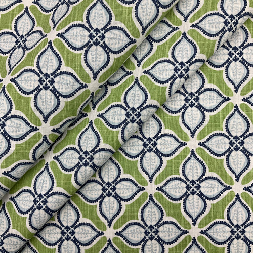 YJ Stout Glimmer in Grass | Home Decor / Curtain Fabric | Geometric