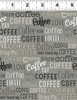 Clothworks YAY! Coffee! Y3657-119 Coffee Words Text | Per Half Yard