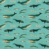 Windham Land and Sea 53277D-1 Sky Faroe Whales Narwhals | Per Half Yard