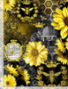 Timeless Treasures Queen Bee Sunflower Allover BEE-CD1351| Per Half Yard