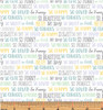 Benartex Doodle Baby Flannel 13231F-99 Sweet Words Pastel | Per Half Yard