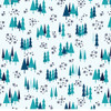 Benartex Alpine Valley 13673-24 Sugar Pine Trees Aqua | Per Half Yard