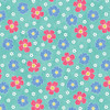 Benartex Chalk Garden Posey 13384-84 Turquoise | Per Half Yard