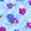 QT Fabrics Hydrangea Blooms 29560-B Hydrangea & Scroll | Sold By Half-Yard