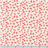 Robert Kaufman Daisy's Redwork Tiny Leaves Vintage White | Sold By Half-Yard