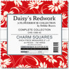 Robert Kaufman Daisy's Redwork 5" Squares Assortment Pack of Entire Collection