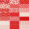 Robert Kaufman Daisy's Redwork 5" Squares Assortment Pack of Entire Collection