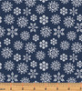 Benartex Nordic Cabin 13421P-57 Nordic Snowflakes Navy | Per Half Yard