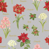 Benartex A Botanical Season 13462M-13 Pewter Winter Flowers Metallic| Per Half Yard