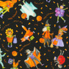 Robert Kaufman Trick Or Treat AUND-21790-182 Licorice Halloween | SOLD BY THE HALF-YARD