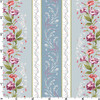 Maywood Adelaide 10281-B Floral Stripe Blue | Per Half Yard