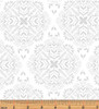 Benartex Holiday Snow 14245-09 White Medallions All White| Per Half Yard