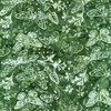Timeless Treasures Tonga Batik B2308 Hunter Butterflies and Milkweed Plants - Green| SOLD BY THE HALF-YARD