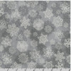 Robert Kaufman Holiday Flourish Snow Flower Metallic Pewter Snowflakes | Per Half Yard